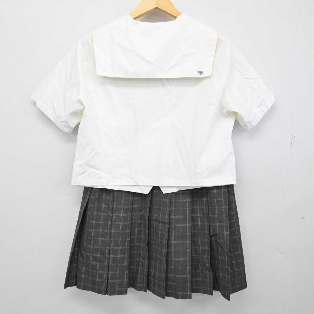 【中古】鳥取県 米子北高等学校 女子制服 2点 (セーラー服・スカート) sf059933