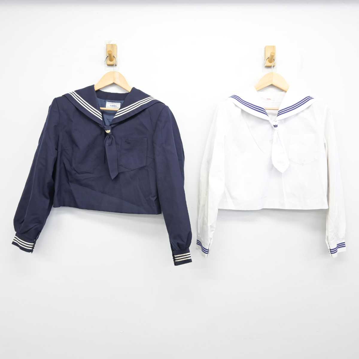 【中古】鳥取県 大山中学校 女子制服 4点 (セーラー服) sf059935