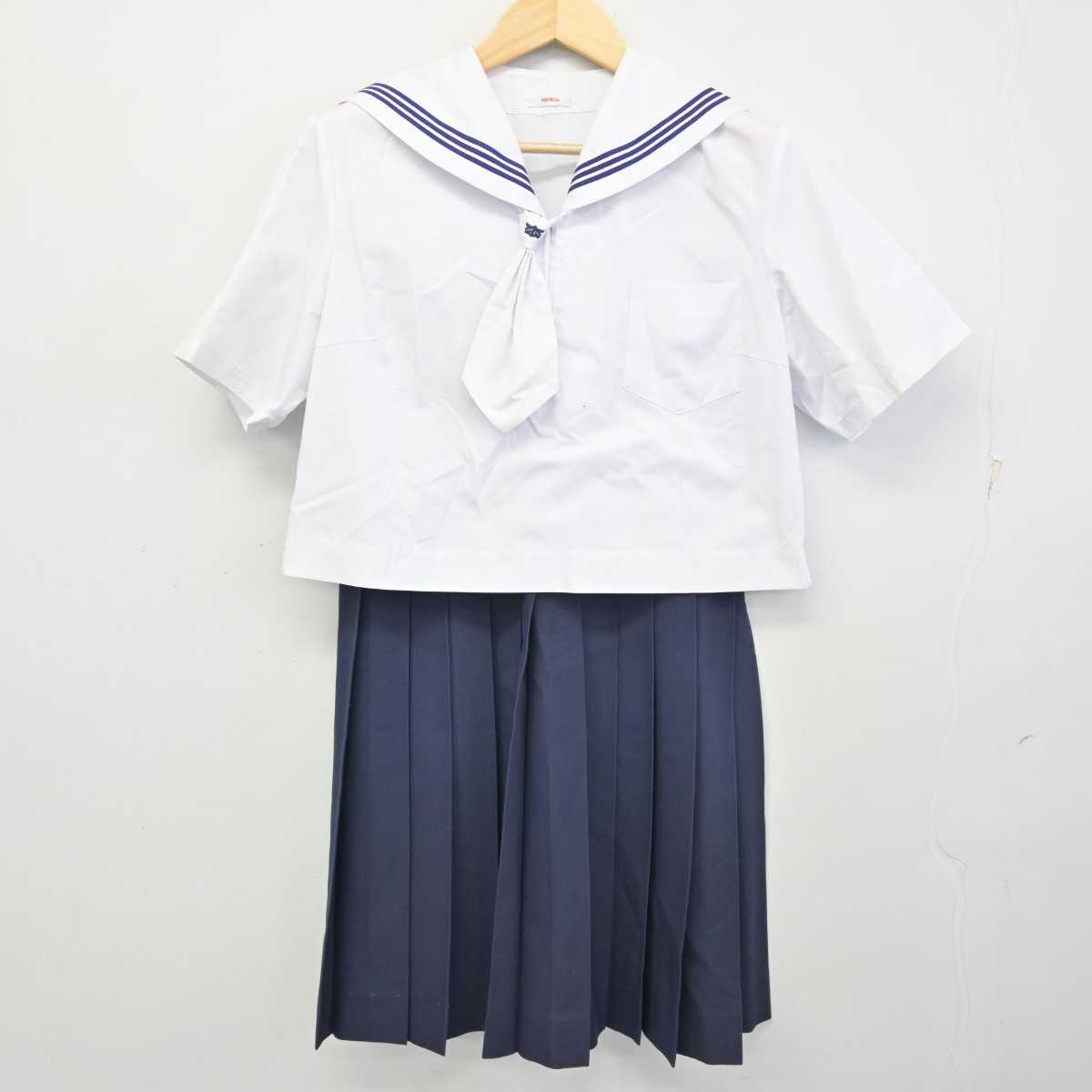 【中古】鳥取県 大山中学校 女子制服 5点 (セーラー服・セーラー服・スカート) sf059937