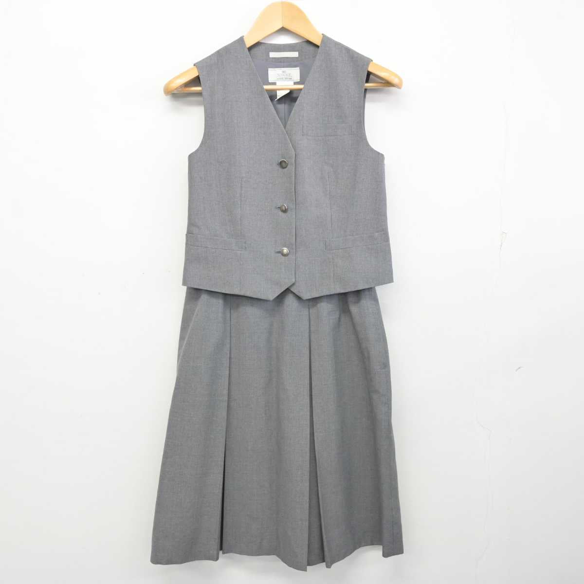 【中古】神奈川県 東高津中学校 女子制服 2点 (ベスト・スカート) sf059950