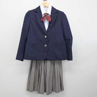 【中古】沖縄県 開邦中学校　 女子制服 5点 (ブレザー・ベスト・シャツ・スカート) sf059953