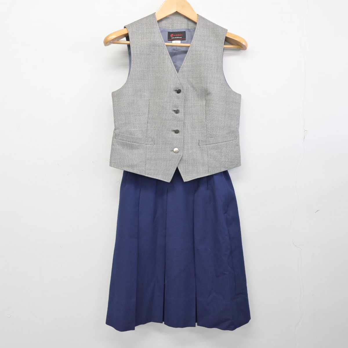 【中古】神奈川県 羽鳥中学校 女子制服 3点 (ブレザー・ベスト・スカート) sf059968