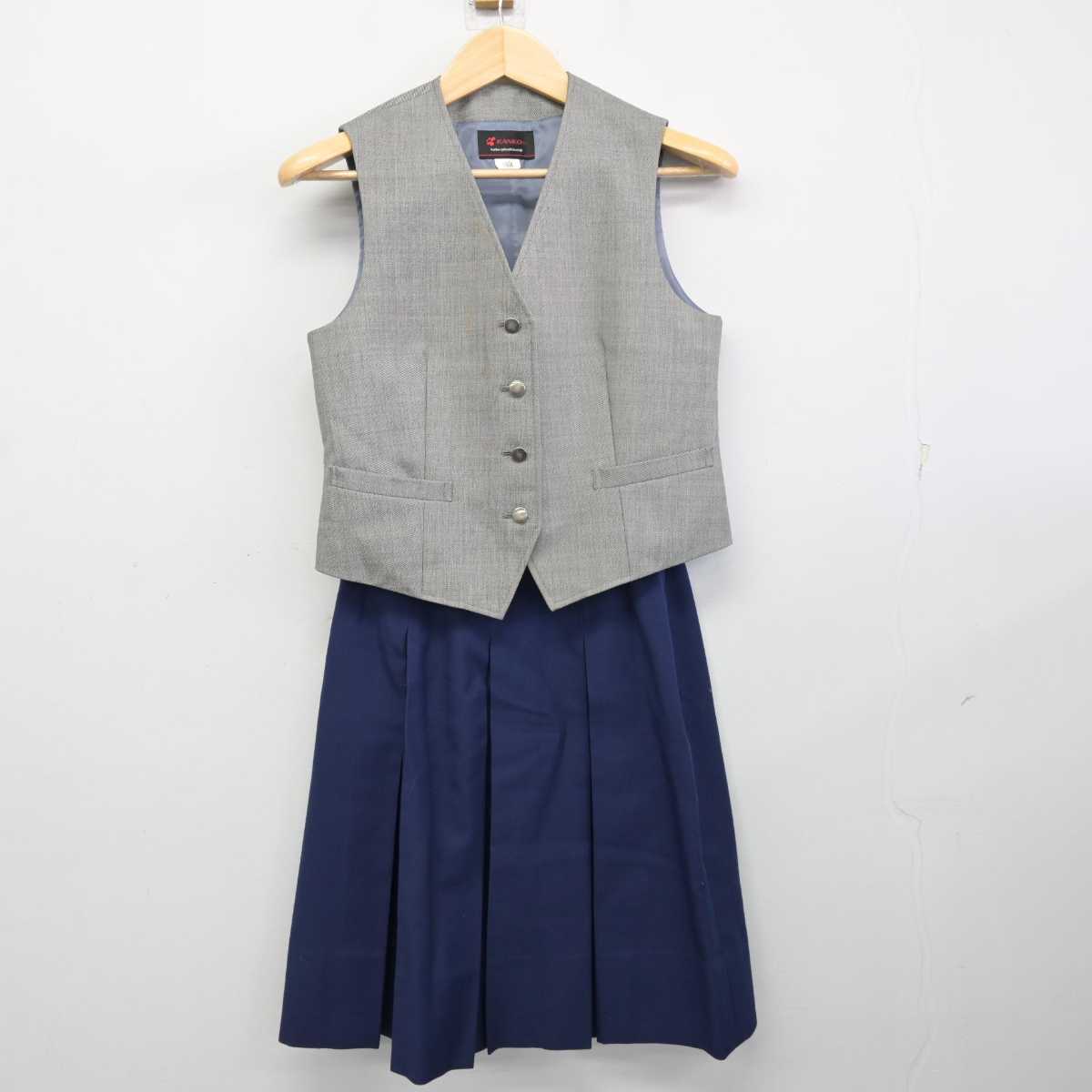 【中古】神奈川県 羽鳥中学校 女子制服 4点 (ブレザー・ベスト・スカート) sf059969