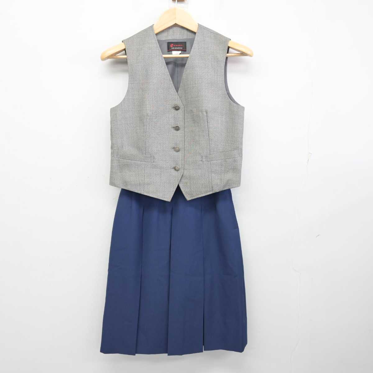 【中古】神奈川県 羽鳥中学校 女子制服 2点 (ベスト・スカート) sf059970