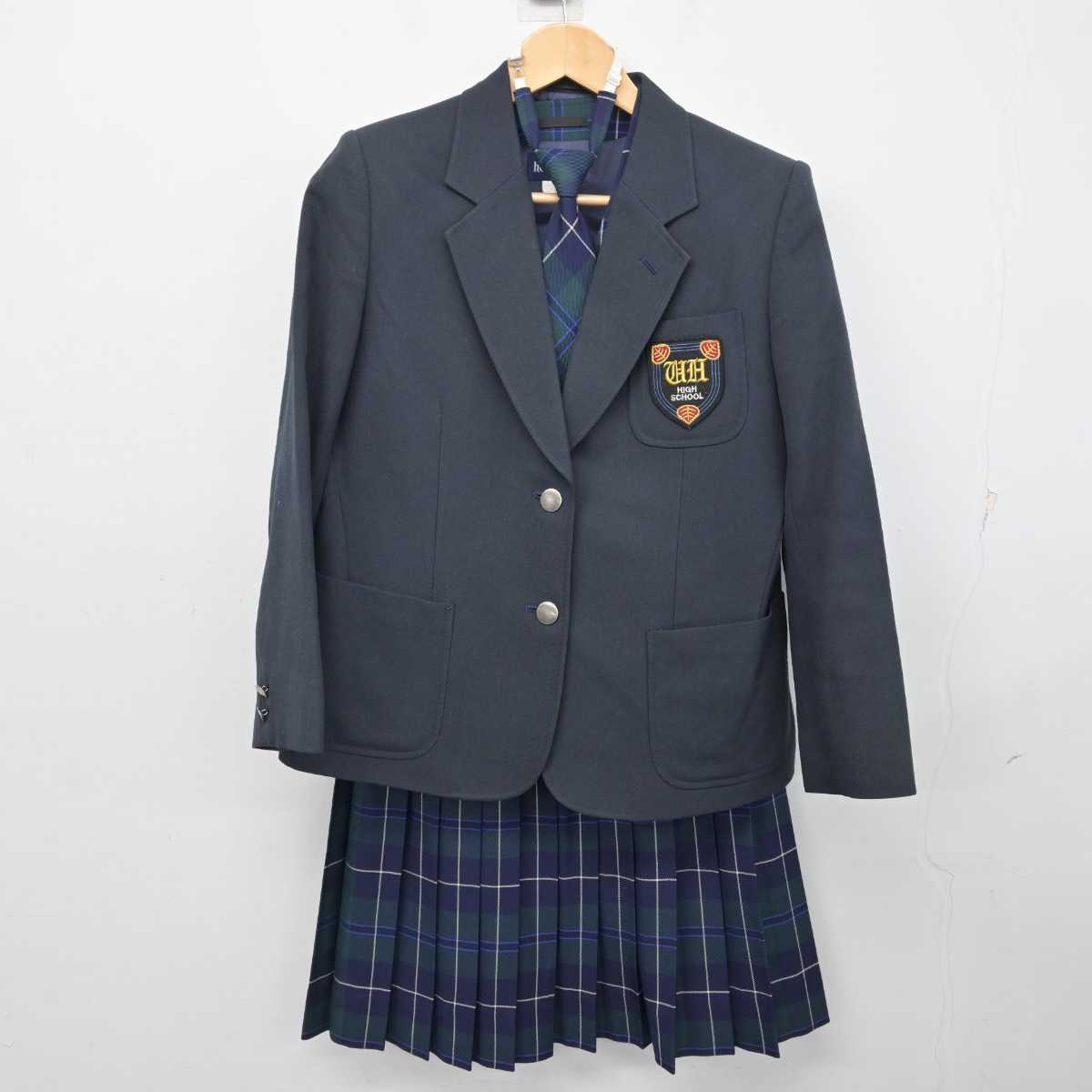 【中古】栃木県 宇都宮白楊高等学校 女子制服 6点 (ブレザー・ベスト・スカート) sf059986