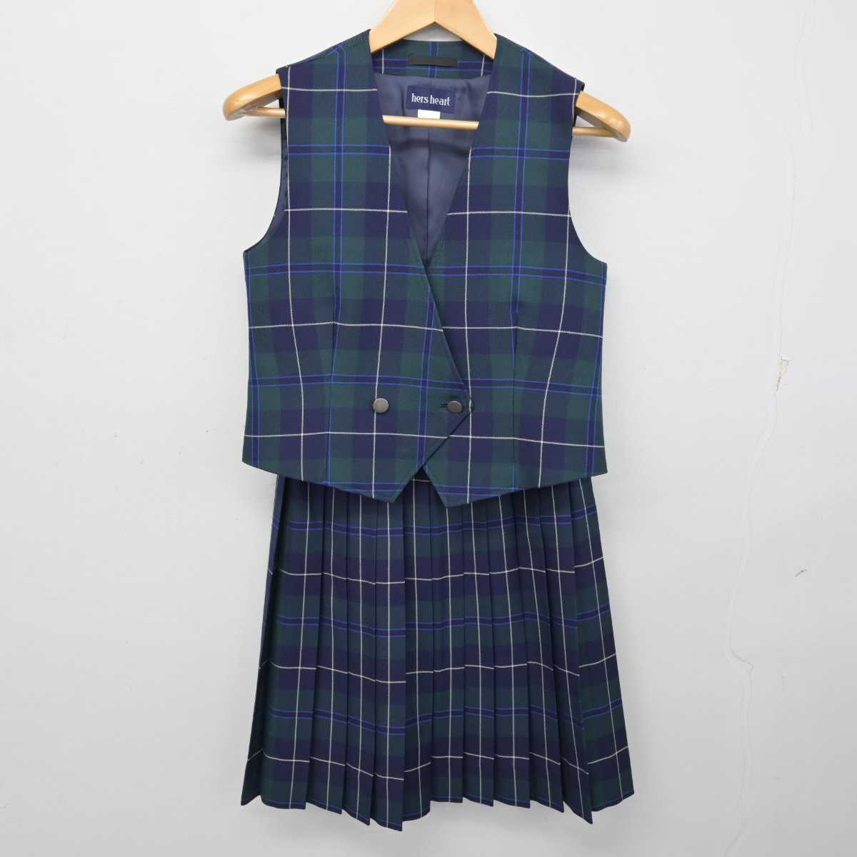 【中古】栃木県 宇都宮白楊高等学校 女子制服 6点 (ブレザー・ベスト・スカート) sf059986