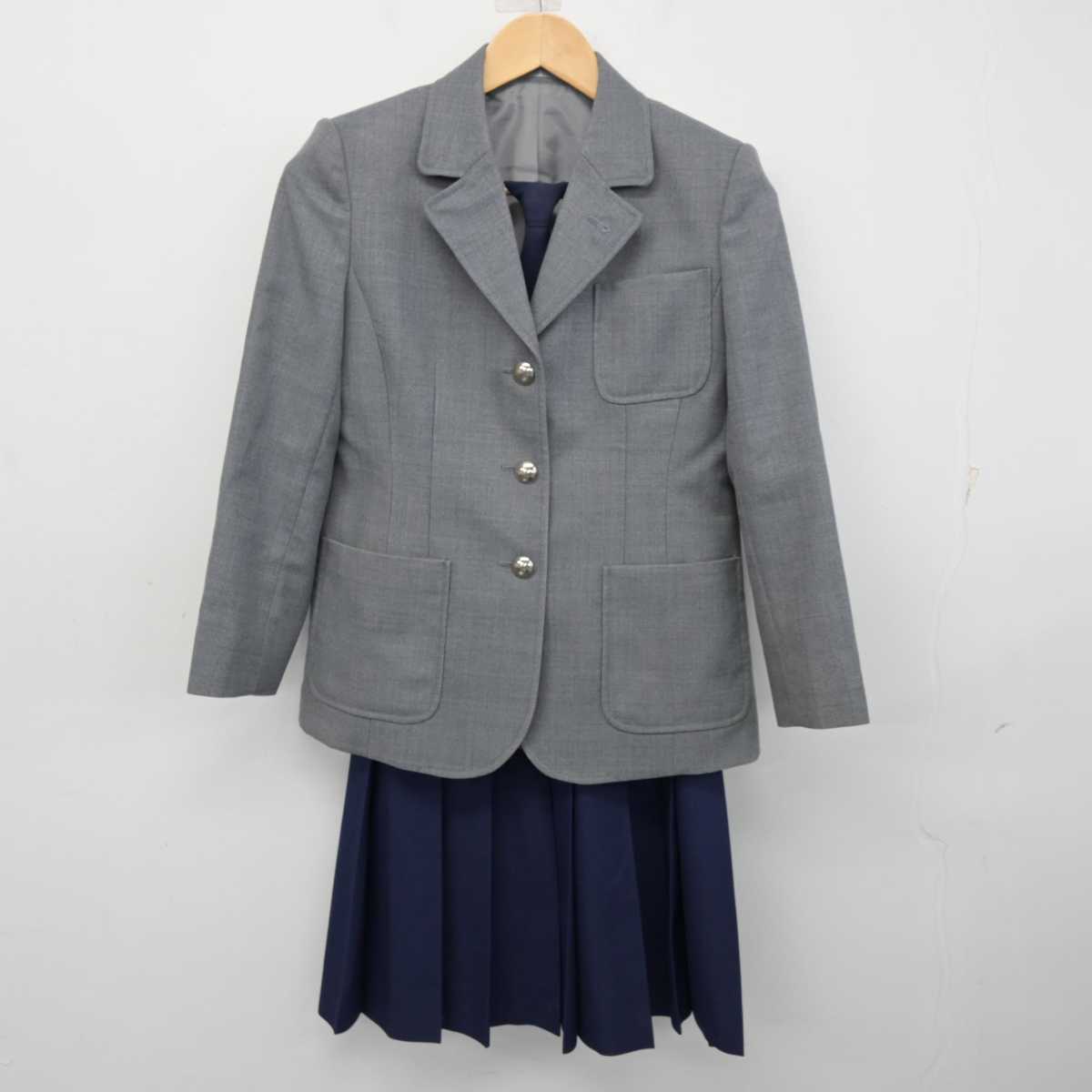 【中古】栃木県 陽北中学校 女子制服 4点 (ブレザー・スカート) sf059988