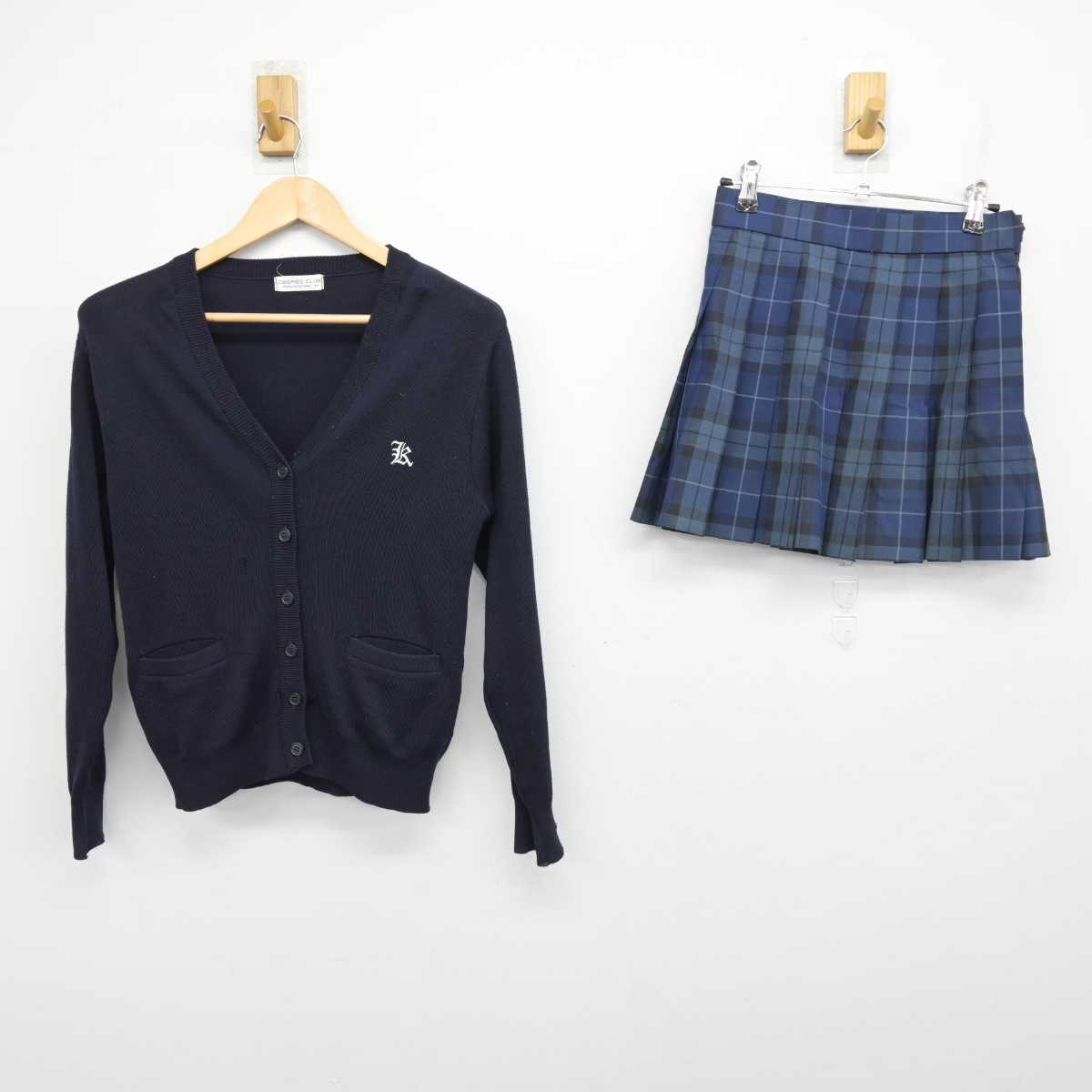 【中古】大阪府 北淀高等学校 女子制服 2点 (ニット・スカート) sf059991