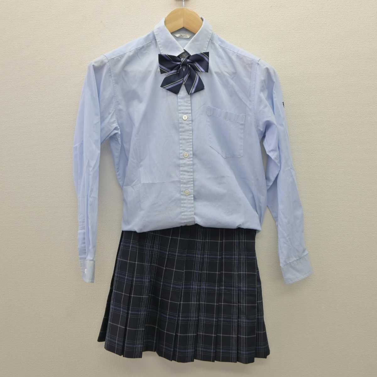 【中古】千葉県 不二女子高等学校 女子制服 5点 (ブレザー・シャツ・スカート) sf060007