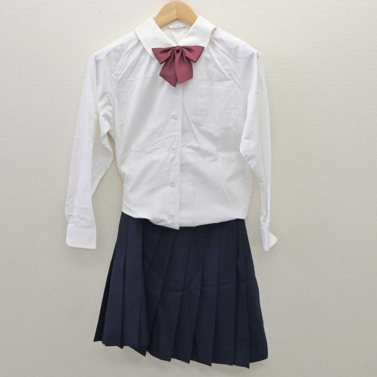 【中古】長野県 伊那西高等学校 女子制服 4点 (ブレザー・シャツ・スカート) sf060019