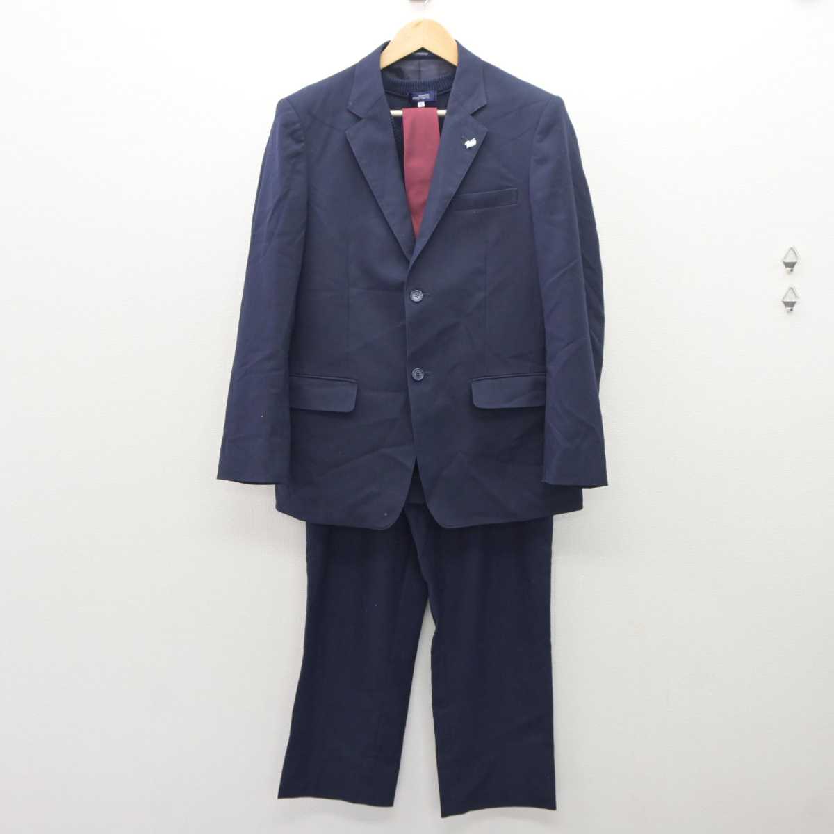 【中古】千葉県 柏中央高等学校 男子制服 5点 (ブレザー・ベスト・ズボン) sf060020