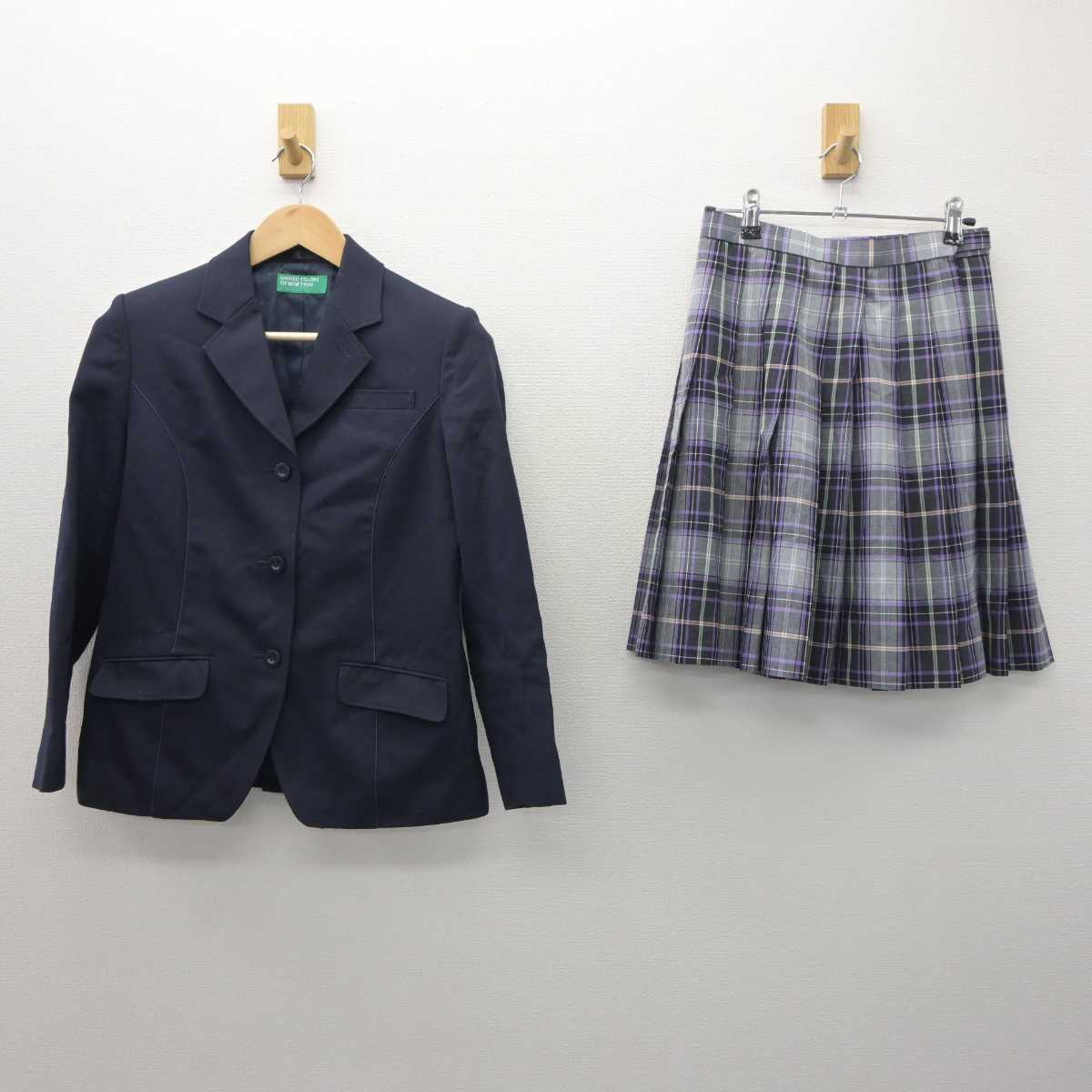 【中古】京都府 京都共栄学園高等学校 女子制服 3点 (セーラー服・スカート) sf060022