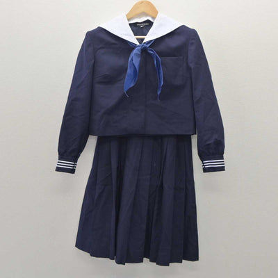 【中古】栃木県 真岡女子高等学校 女子制服 4点 (セーラー服・その他アイテム・スカート) sf060026