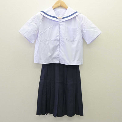 【中古】静岡県 白須賀中学校 女子制服 3点 (セーラー服・その他アイテム・スカート) sf060035