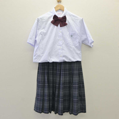 【中古】大阪府 箕面自由学園高等学校 女子制服 3点 (シャツ・スカート) sf060039