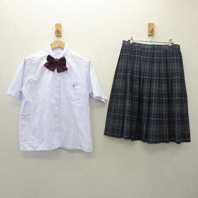 【中古】大阪府 箕面自由学園高等学校 女子制服 3点 (シャツ・スカート) sf060039