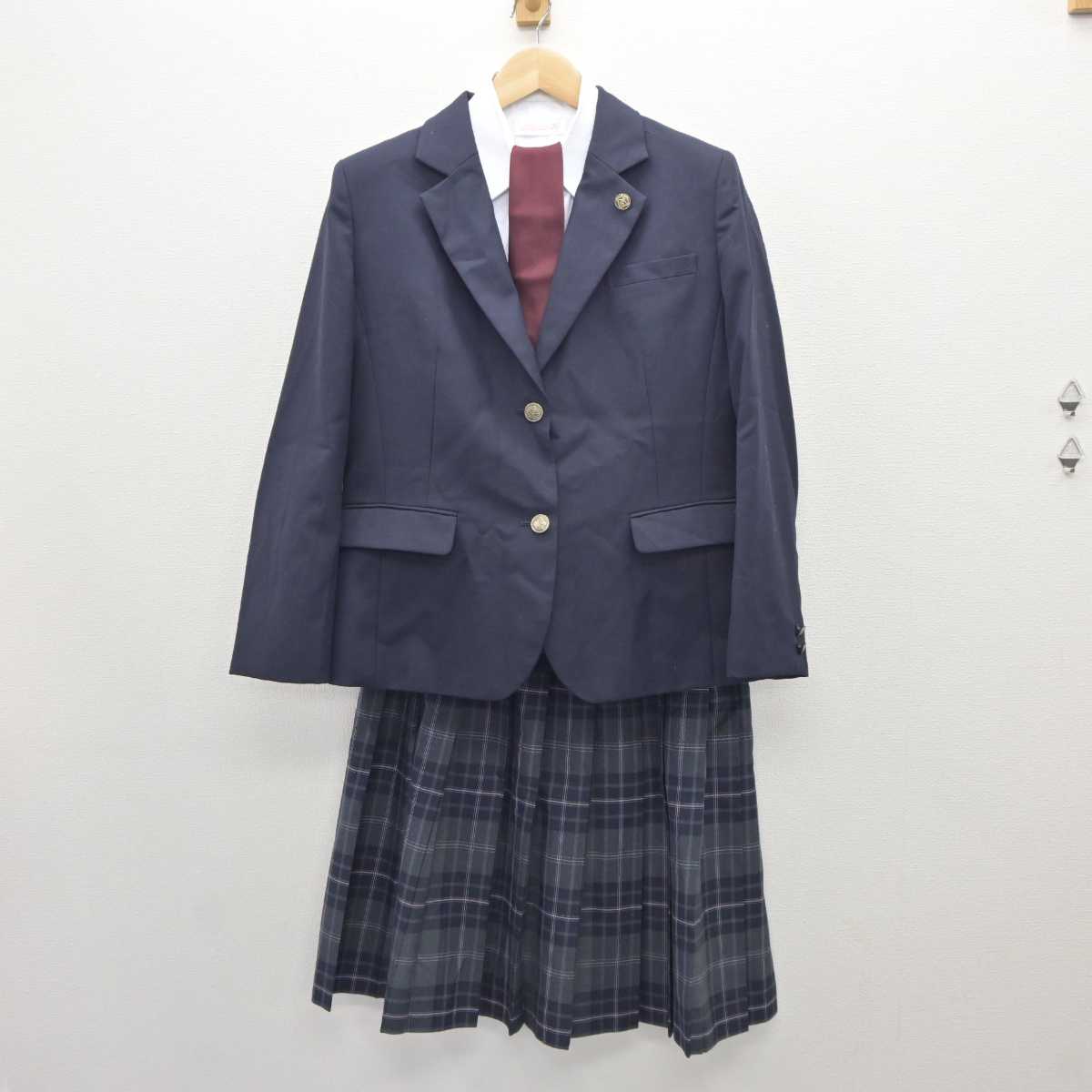 【中古】大阪府 箕面自由学園高等学校 女子制服 5点 (ブレザー・シャツ・スカート) sf060040