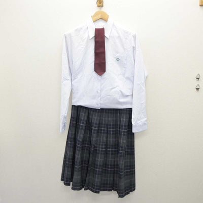 【中古】大阪府 箕面自由学園高等学校 女子制服 5点 (ブレザー・シャツ・スカート) sf060040