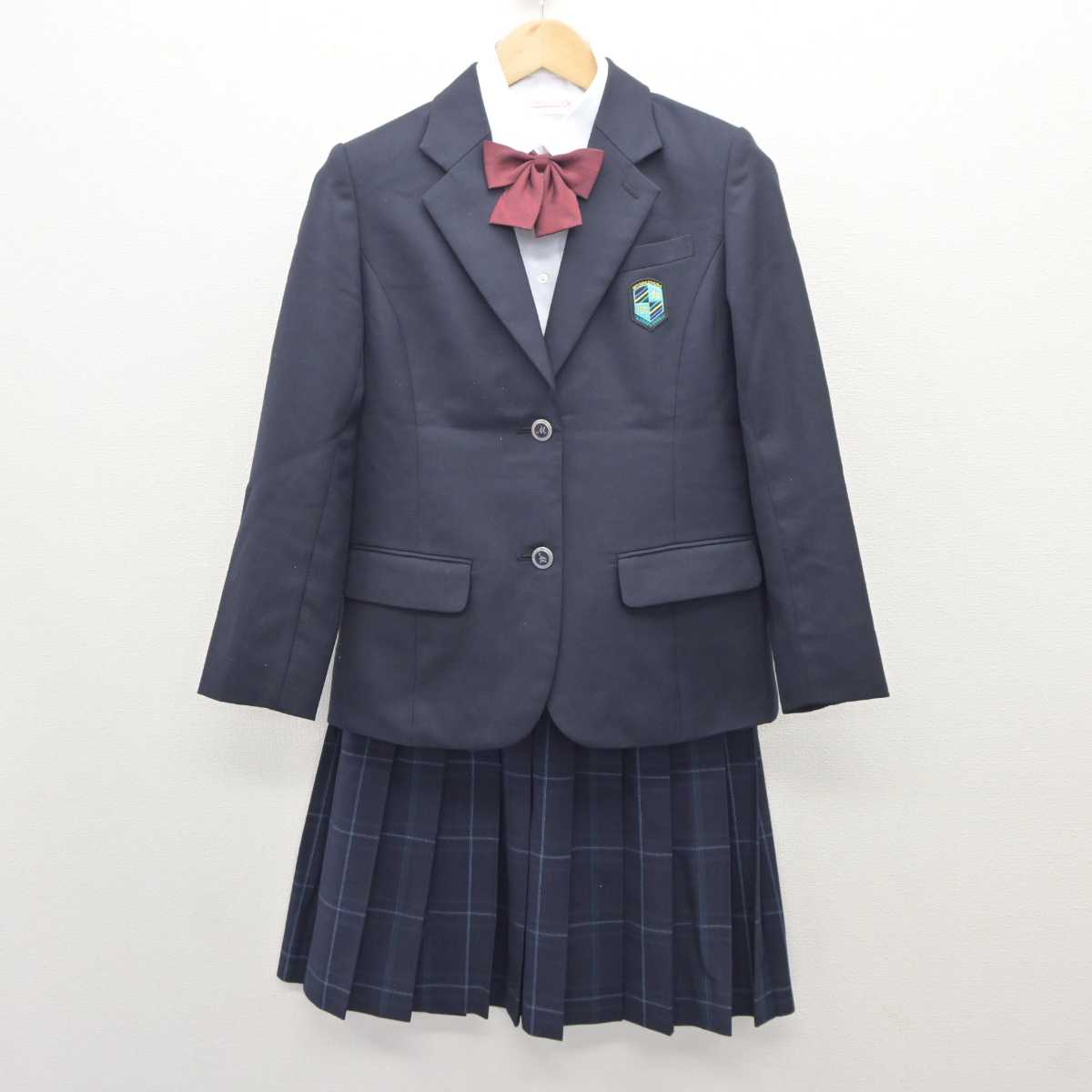 【中古】神奈川県 宮前平中学校 女子制服 4点 (ブレザー・シャツ・スカート) sf060045