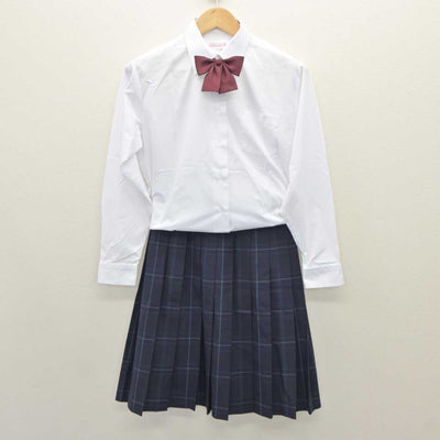 【中古】神奈川県 宮前平中学校 女子制服 4点 (ブレザー・シャツ・スカート) sf060045