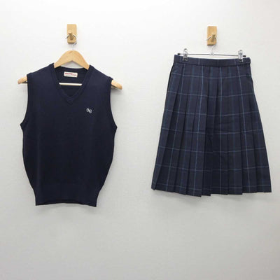 【中古】神奈川県 宮前平中学校 女子制服 2点 (ニットベスト・スカート) sf060046