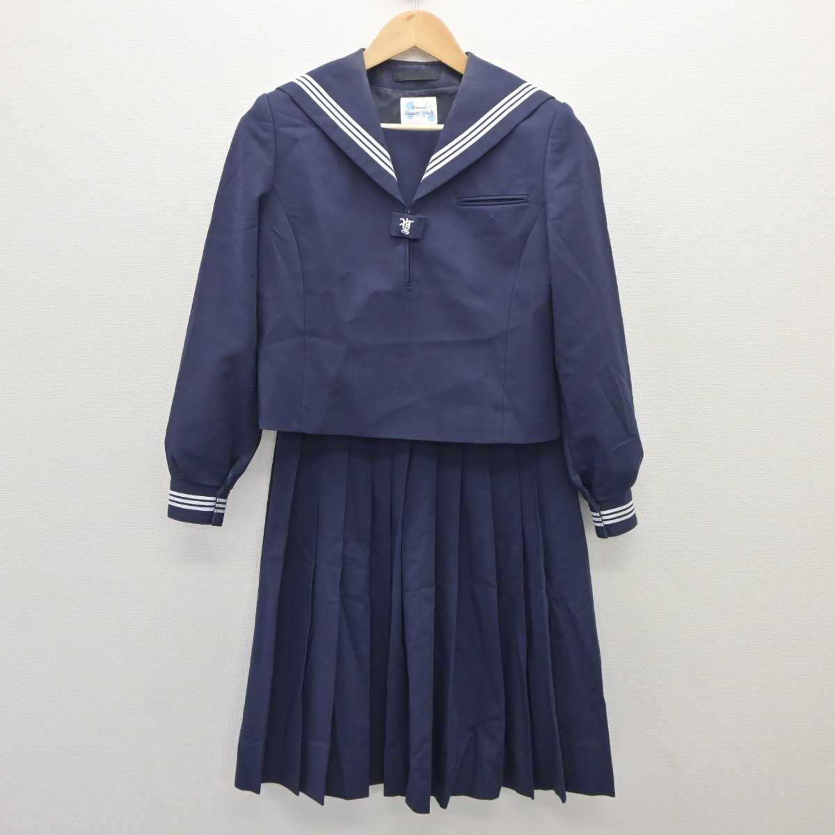 【中古】東京都 谷中中学校 女子制服 2点 (セーラー服・スカート) sf060051