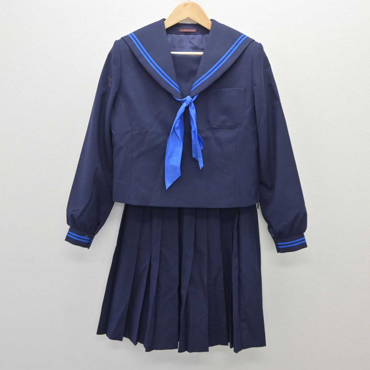 【中古】岐阜県 岐北中学校 女子制服 3点 (セーラー服・スカート) sf060052