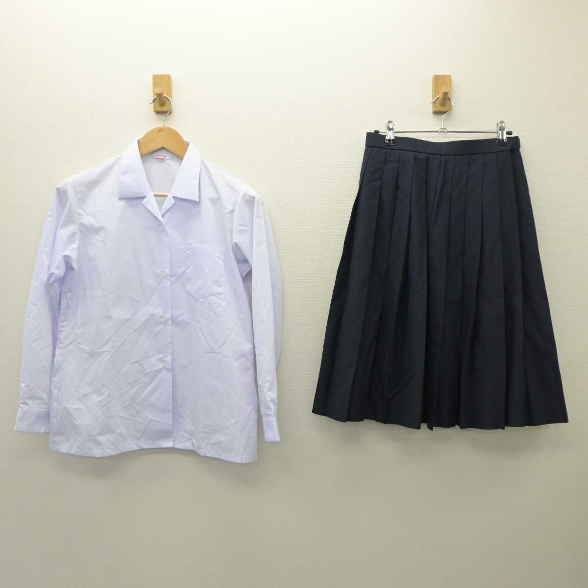 【中古】岐阜県 岐北中学校 女子制服 2点 (シャツ・スカート) sf060054