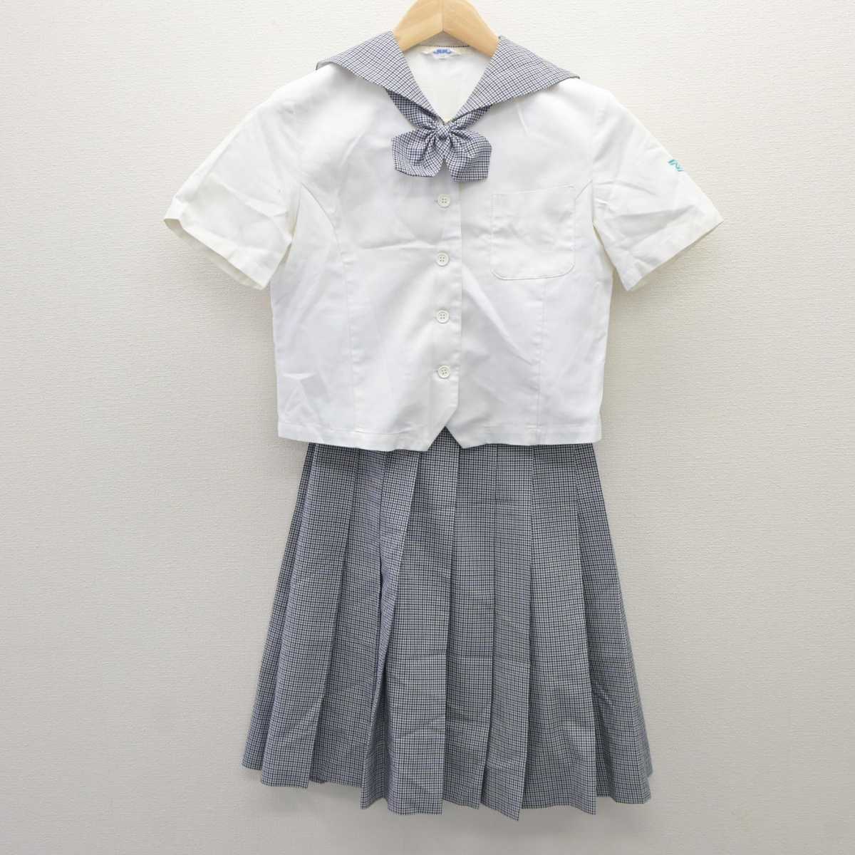 【中古】熊本県 東海大学付属熊本星翔高等学校 女子制服 3点 (セーラー服・スカート) sf060058