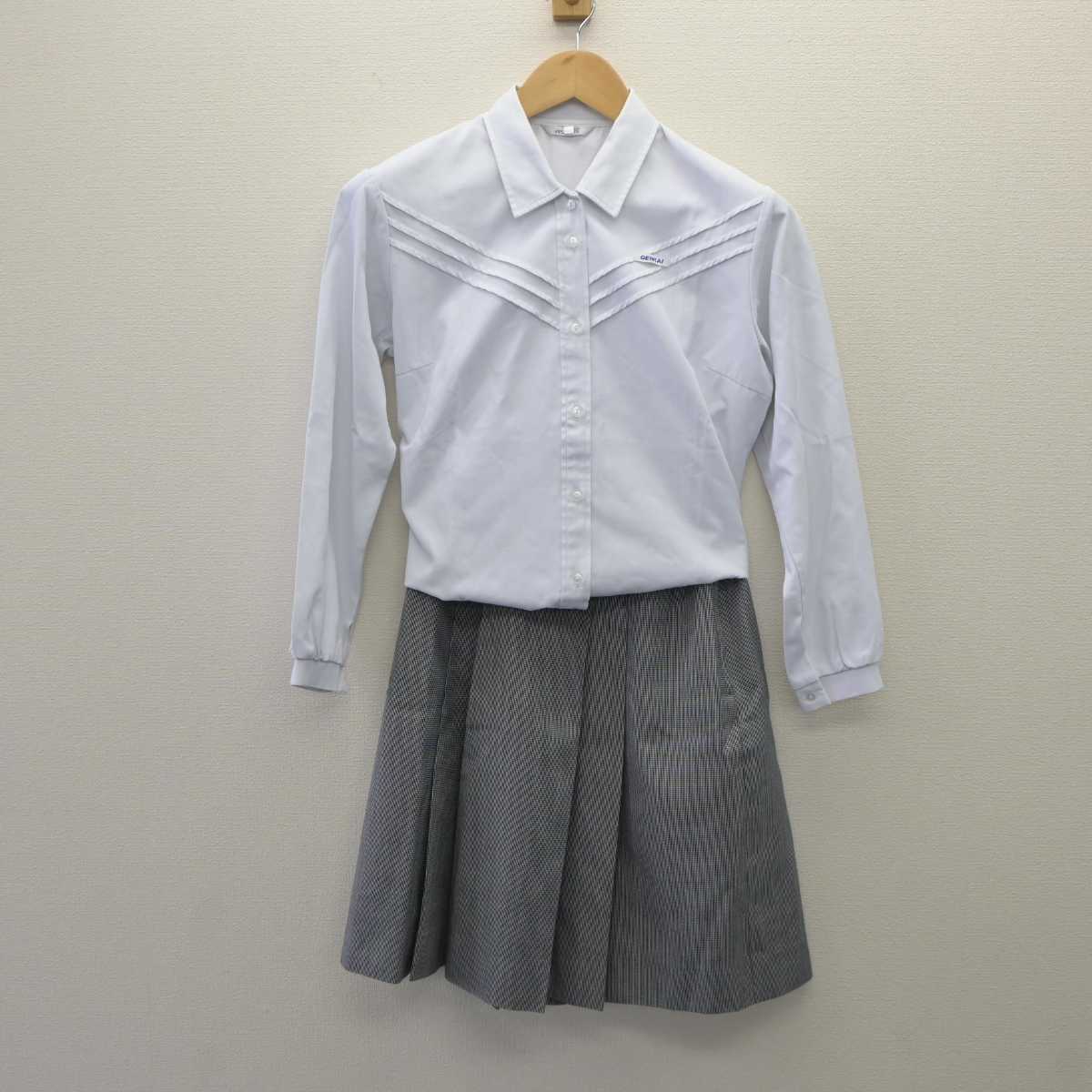 【中古】福岡県 玄界高等学校 女子制服 3点 (ブレザー・シャツ・スカート) sf060061