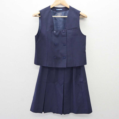 【中古】埼玉県 川越女子高等学校 女子制服 2点 (ベスト・スカート) sf060079