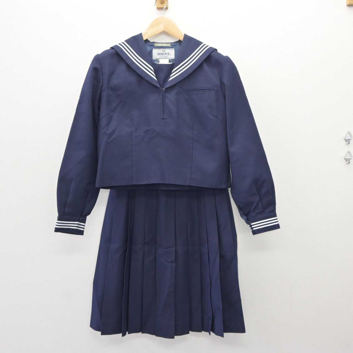 【中古】埼玉県 松山女子高等学校 女子制服 2点 (セーラー服・スカート) sf060080