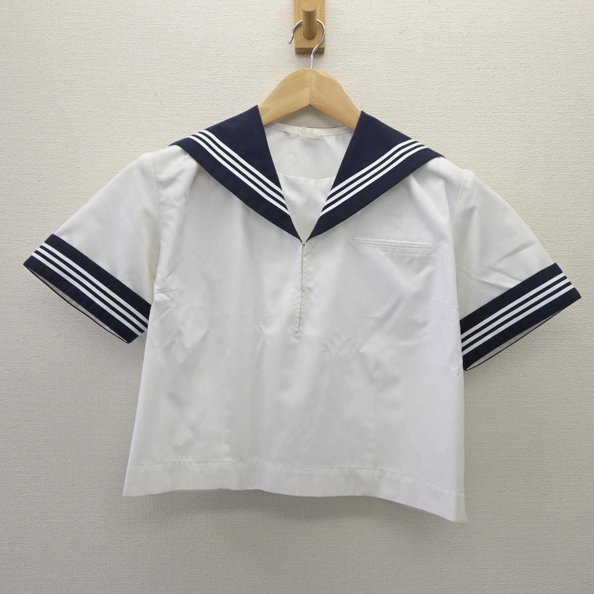 【中古】埼玉県 松山女子高等学校 女子制服 2点 (セーラー服・スカート) sf060081