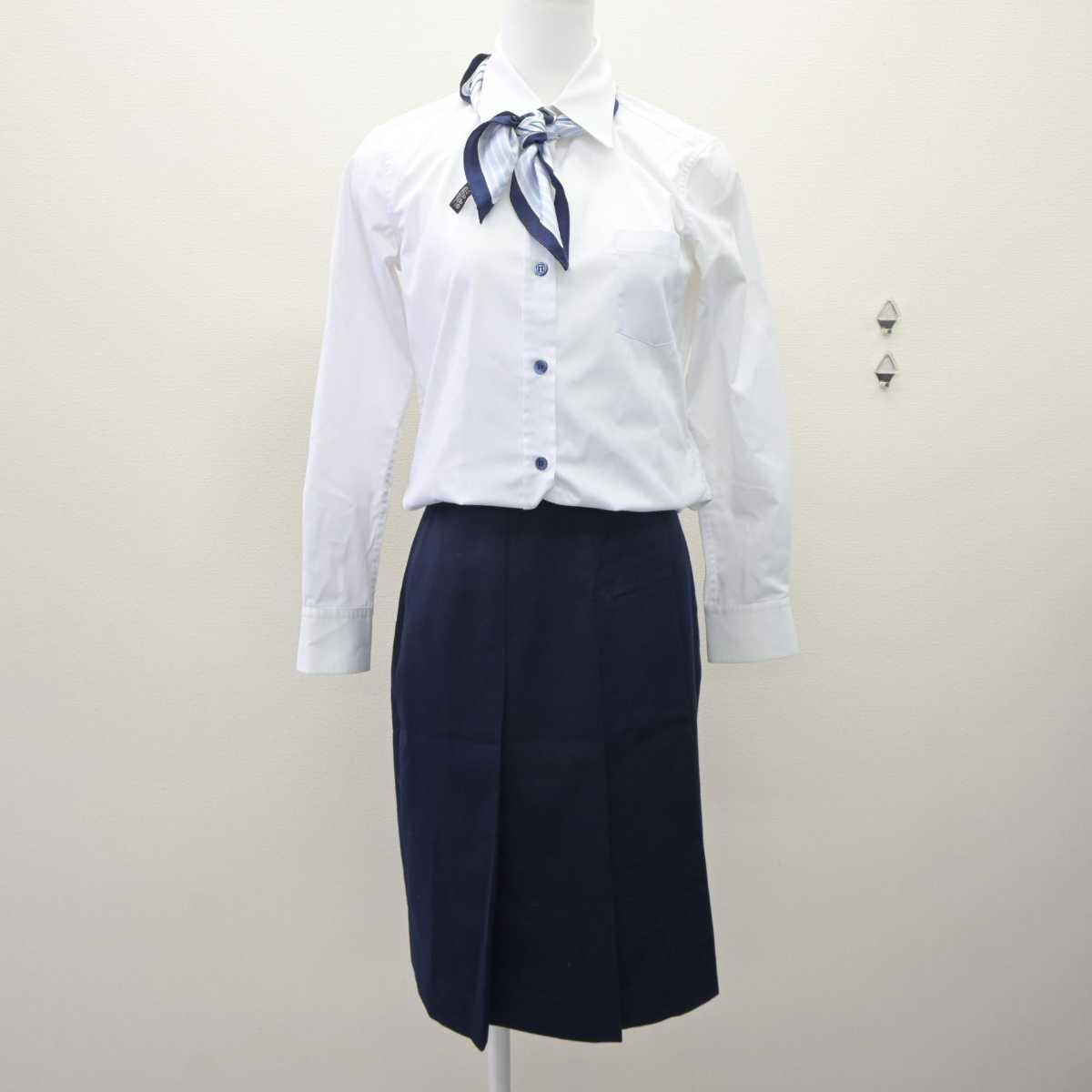 【中古】神奈川県 横浜F・マリノス マリノスクイーン 女子制服 4点 (ジャケット・シャツ・スカート) sf060092