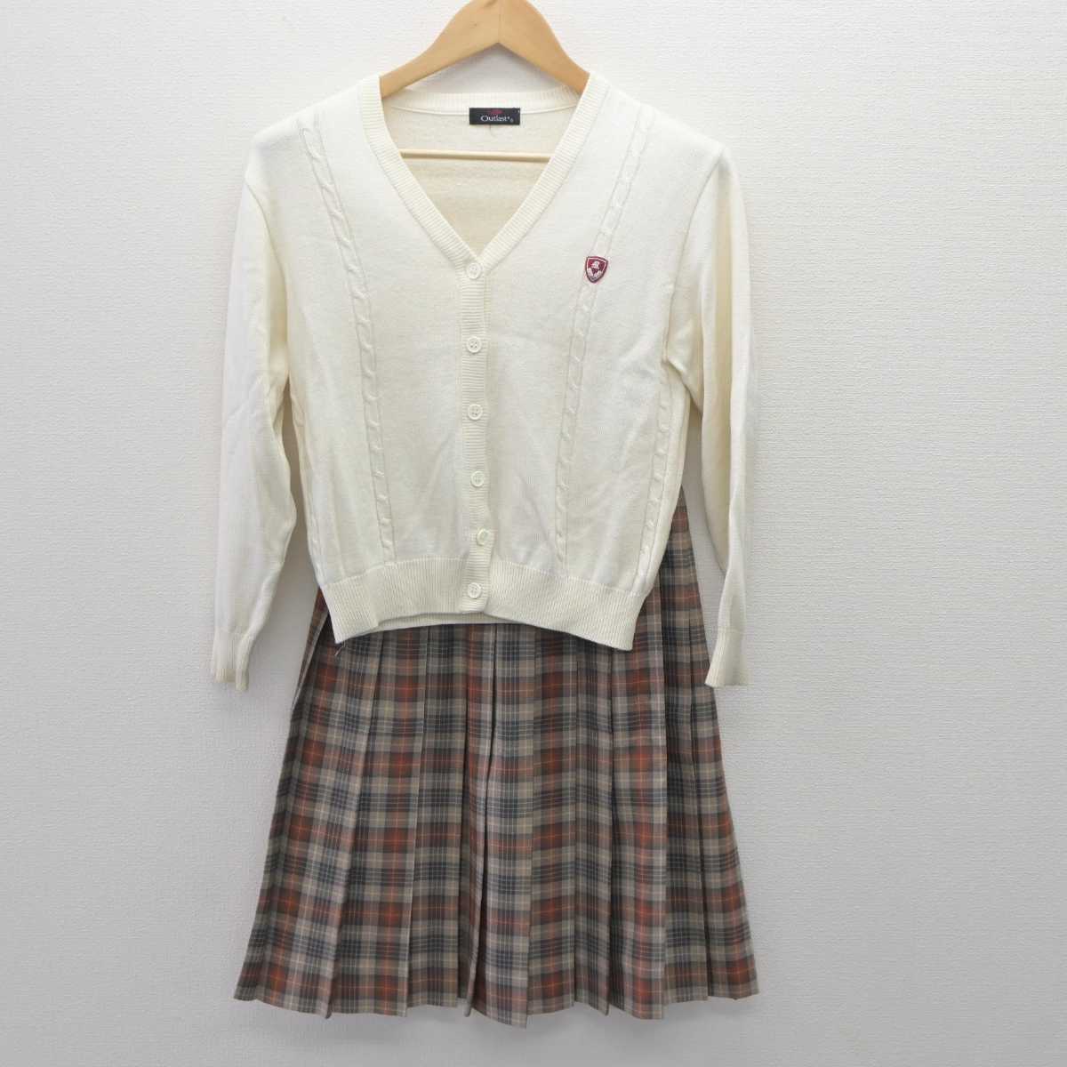 【中古】愛知県 名城大学附属高等学校 女子制服 2点 (ニット・スカート) sf060103