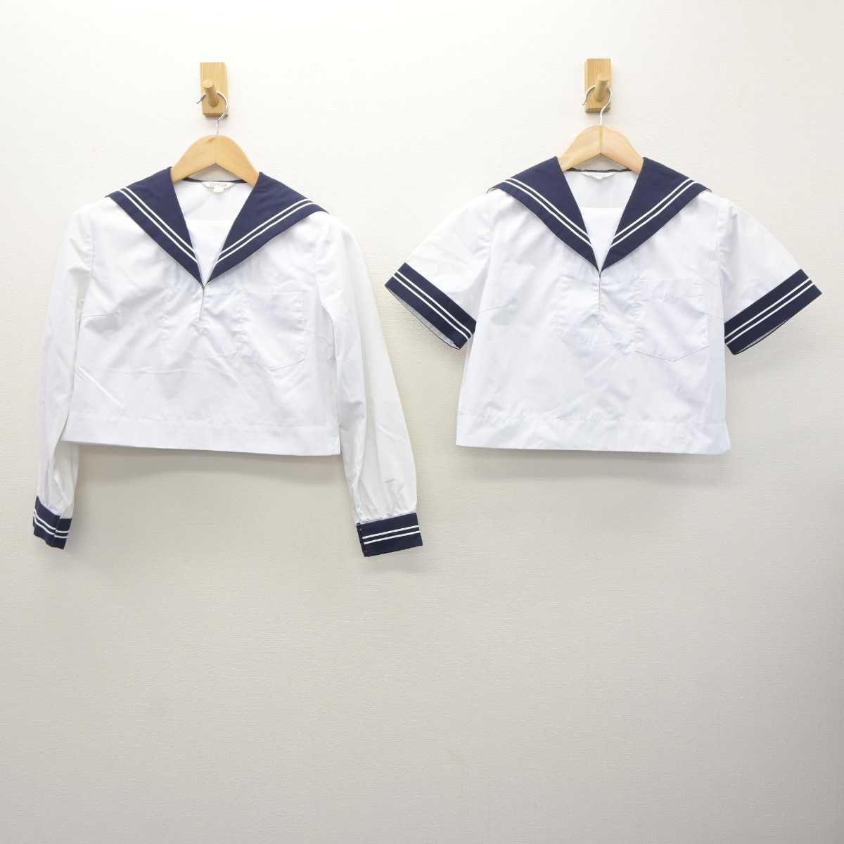 【中古】熊本県 出水南中学校 女子制服 2点 (セーラー服・セーラー服) sf060120