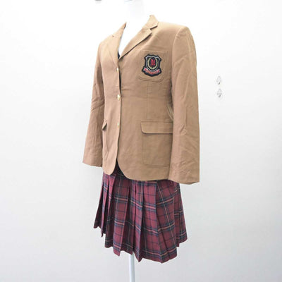 【中古】山口県 中村女子高等学校 女子制服 4点 (ブレザー・ニット・スカート) sf060128