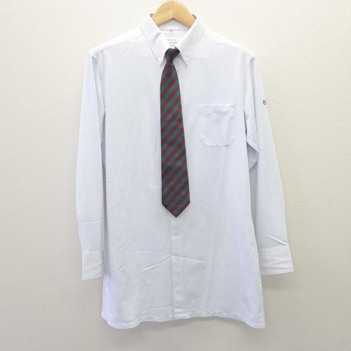 【中古】福岡県 折尾高等学校 男子制服 4点 (シャツ・ニットベスト・ズボン) sf060147