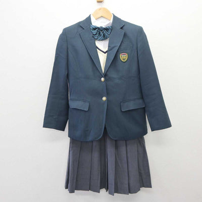 【中古】福岡県 折尾高等学校 女子制服 5点 (ブレザー・シャツ・ニット・スカート) sf060150