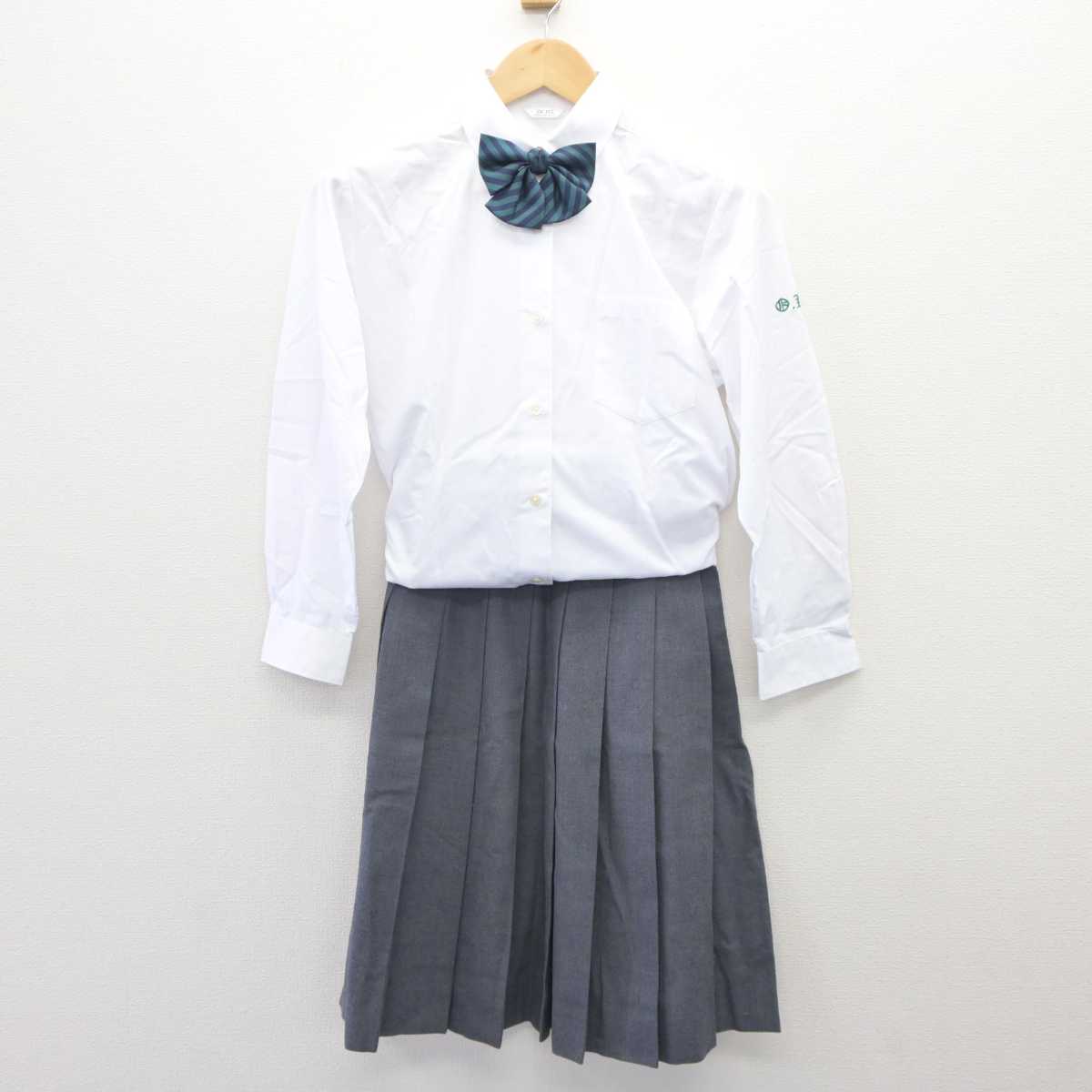 【中古】福岡県 折尾高等学校 女子制服 5点 (ブレザー・シャツ・ニット・スカート) sf060150