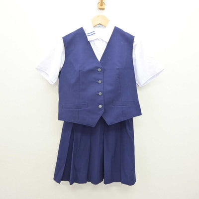 【中古】愛知県 瀬戸高等学校/旧制服 女子制服 3点 (ベスト・シャツ・スカート) sf060155