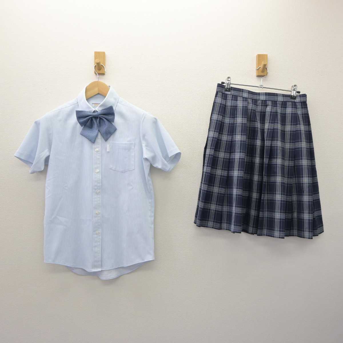 【中古】埼玉県 花咲徳栄高等学校 女子制服 3点 (シャツ・スカート) sf060166