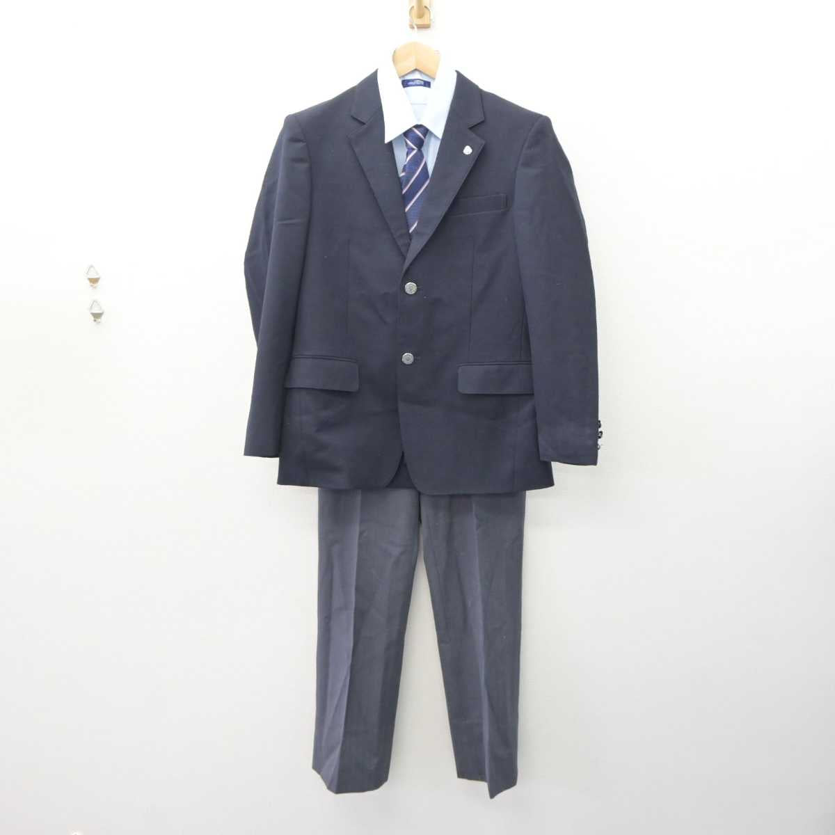 【中古】埼玉県 松伏高等学校 男子制服 4点 (ブレザー・シャツ・ズボン) sf060168