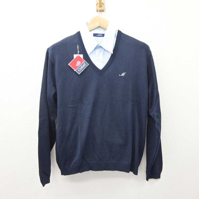 【中古】埼玉県 松伏高等学校 男子制服 2点 (ニット・シャツ) sf060169