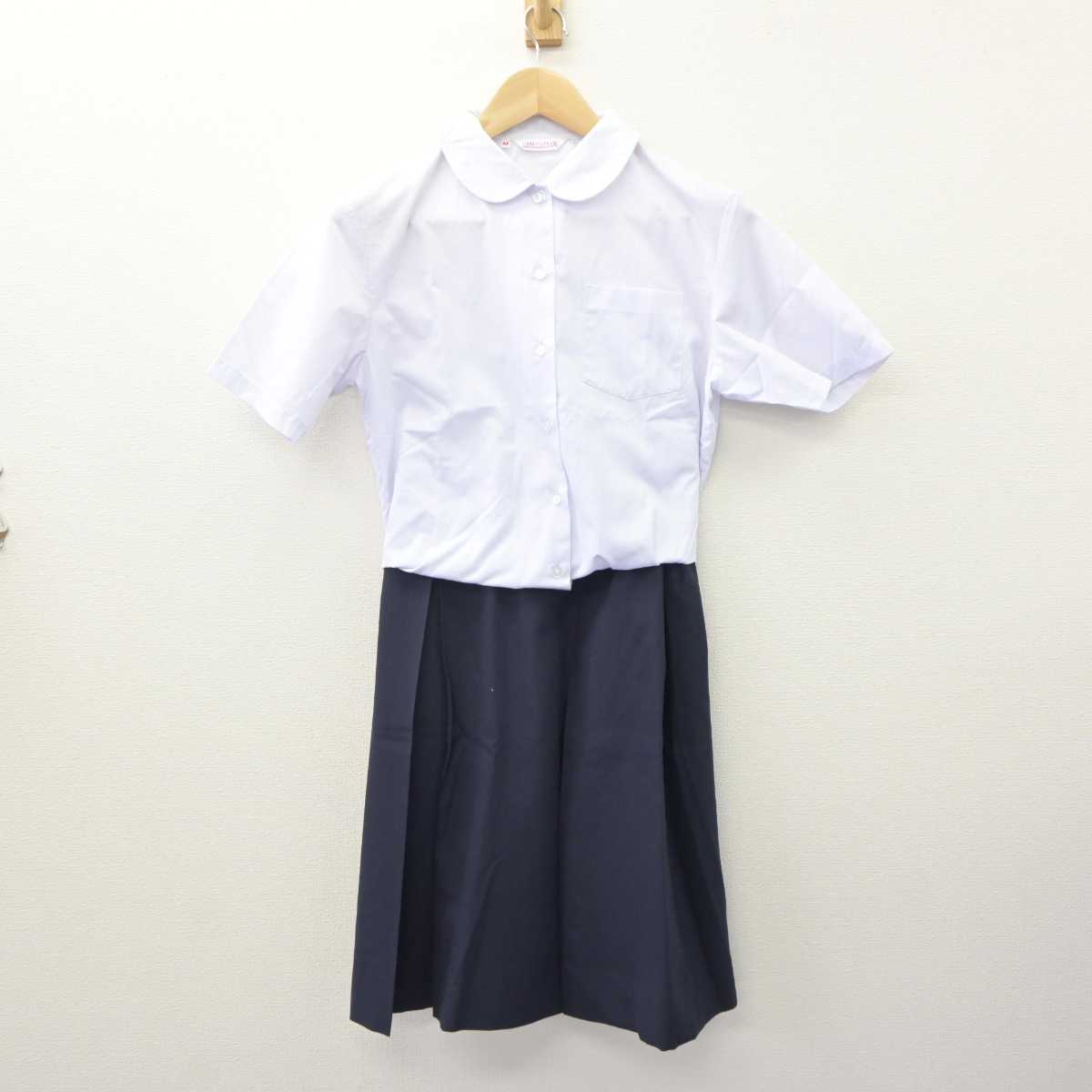 【中古】静岡県 城内中学校 女子制服 3点 (シャツ・スカート) sf060173