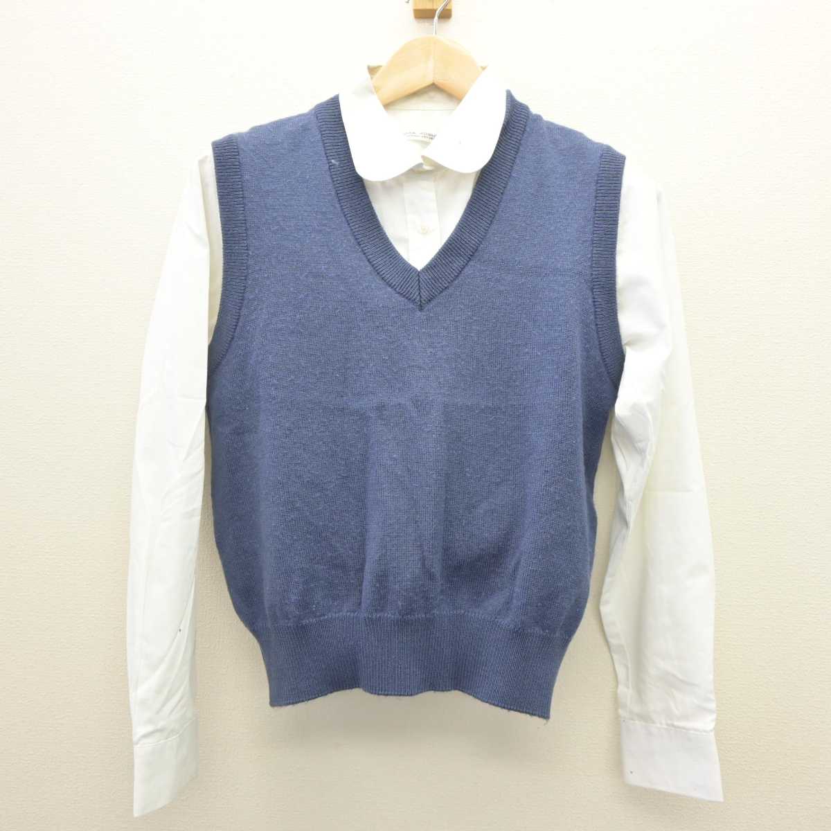 【中古】新潟県 開志学園高等学校 女子制服 2点 (ニットベスト・シャツ) sf060177