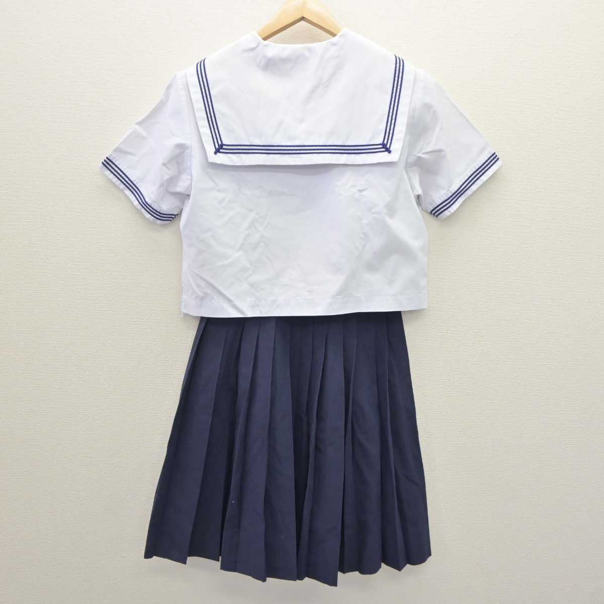 【中古】香川県 龍雲中学校 女子制服 3点 (セーラー服・セーラー服・スカート) sf060178