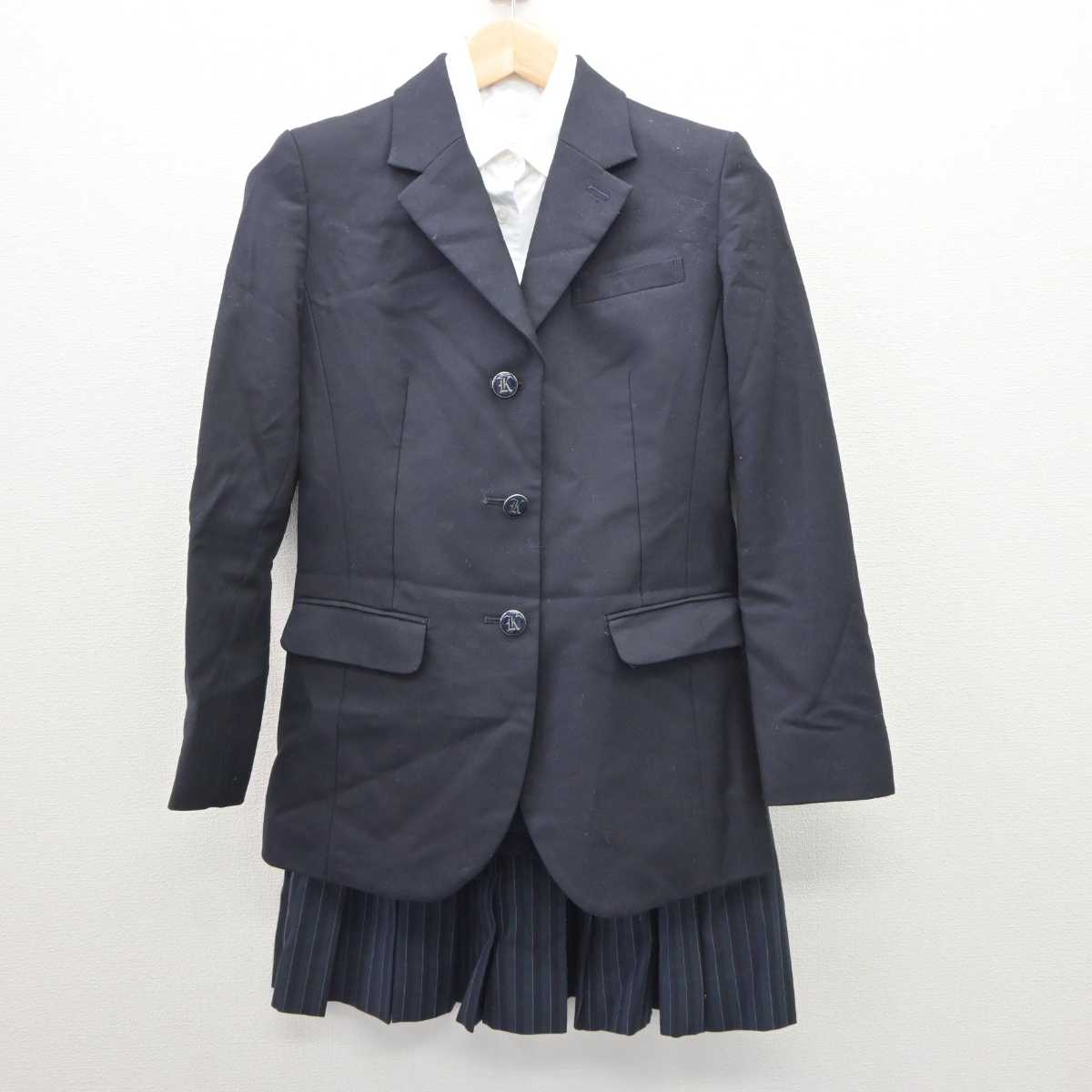 【中古】大阪府 大阪薫英女学院高等学校 女子制服 3点 (ブレザー・シャツ・スカート) sf060180