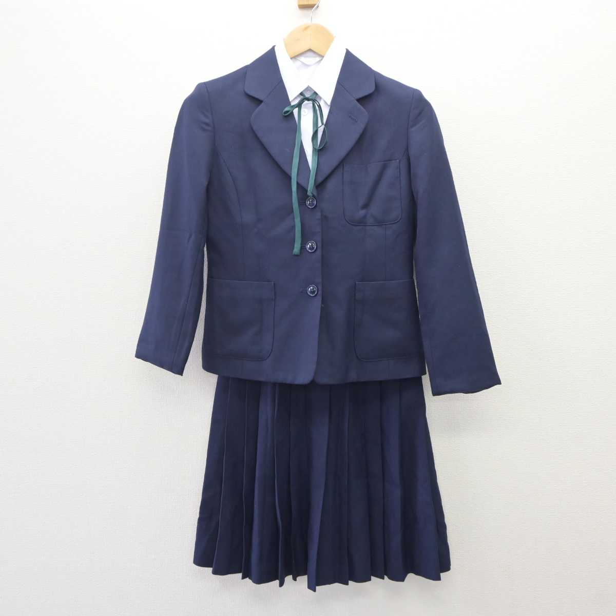 【中古】大阪府 豊中市立第九中学校 女子制服 4点 (ブレザー・シャツ・スカート) sf060198