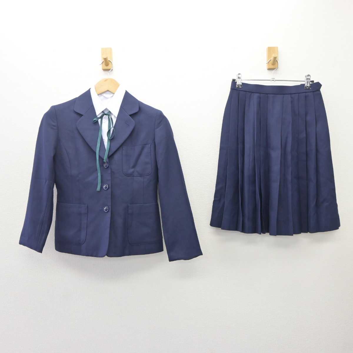 【中古】大阪府 豊中市立第九中学校 女子制服 4点 (ブレザー・シャツ・スカート) sf060198